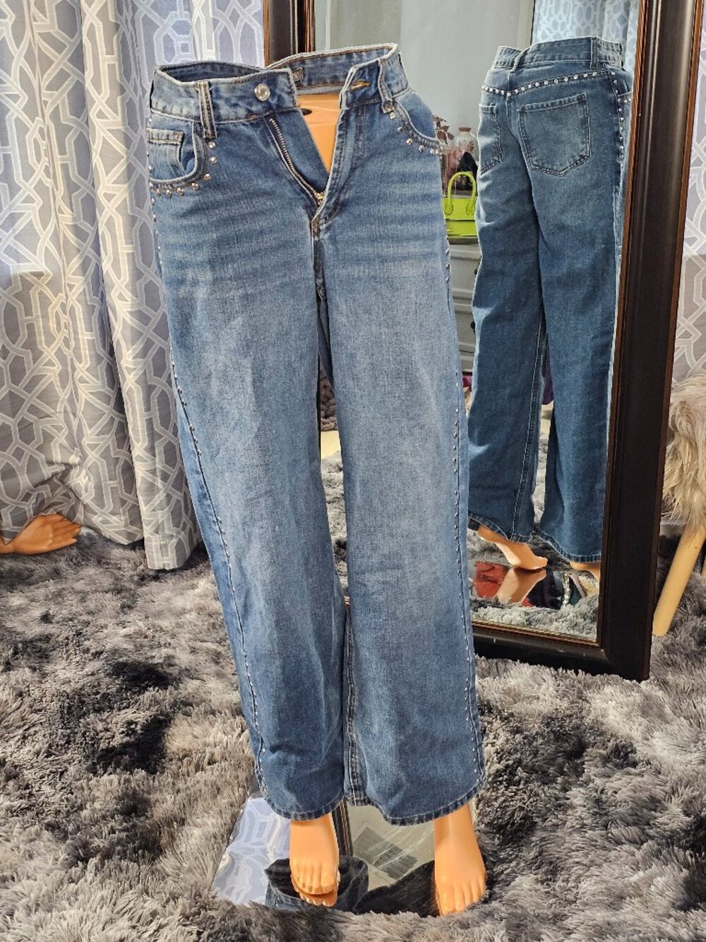 Cali 1850 High‑Rise Jeans, Size 1